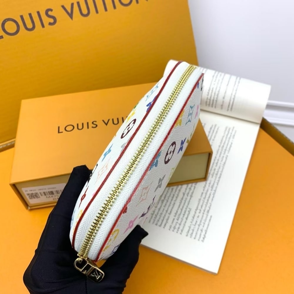 Louis Vuitton X Murakami Cosmetic Pouch PM Monogram White 19Cm M13744