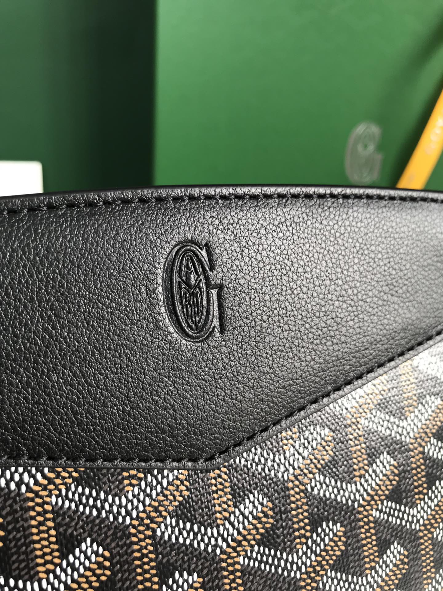 Goyard Rouette Structuré Mini Bag 21 Cm Black Goyardine Canvas And Calfskin