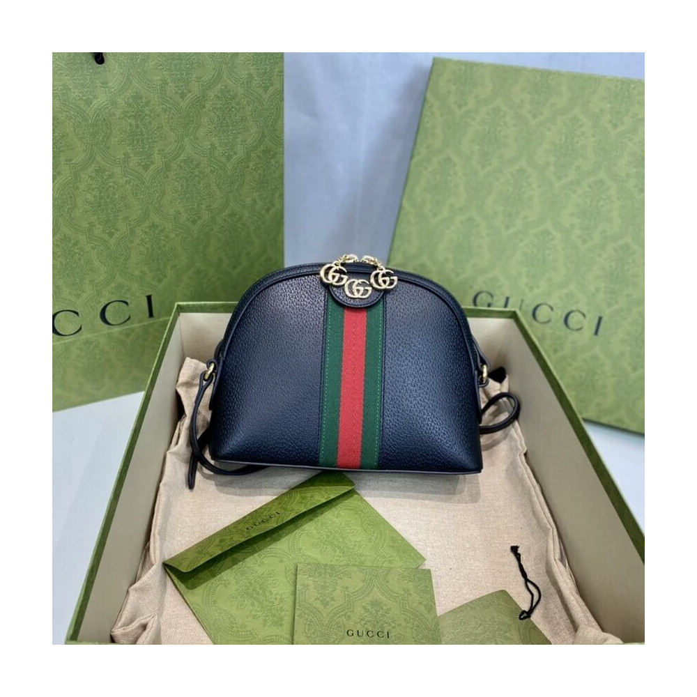 Gucci Ophidia Small Shoulder Bag in Black Leather