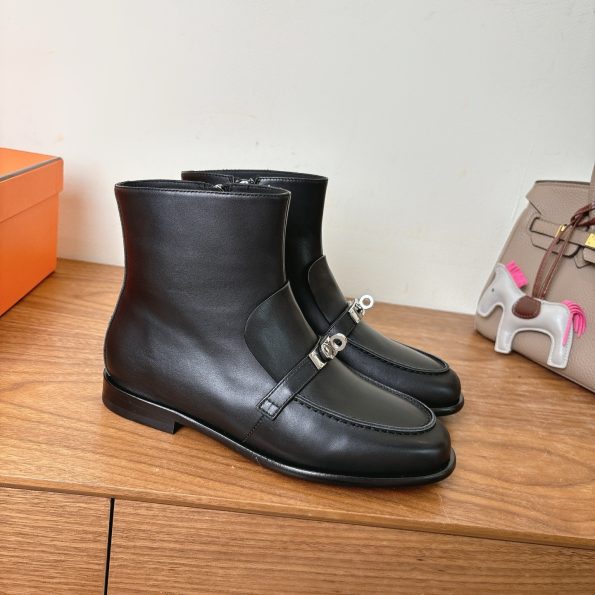 Hermes Kelsy Ankle Boot Noir