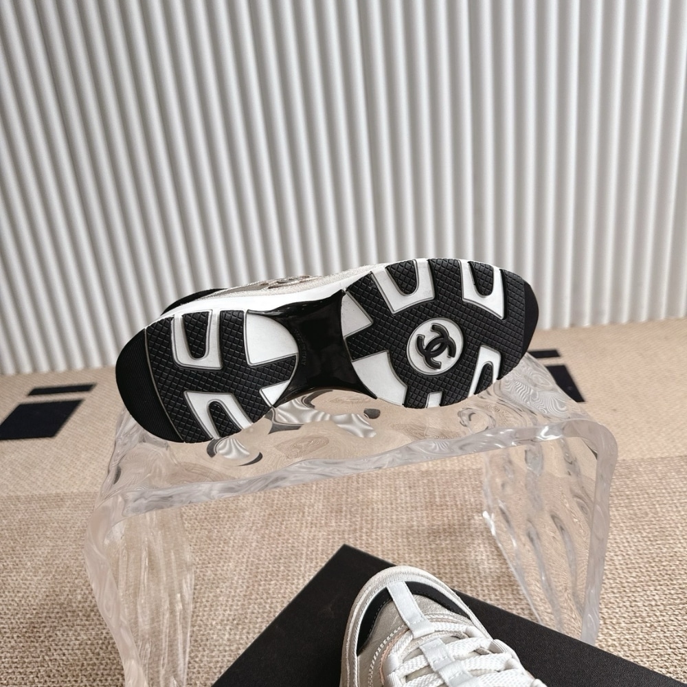Chanel Sneaker Light Gold Light Gray And Black G46609 B21320 U2404