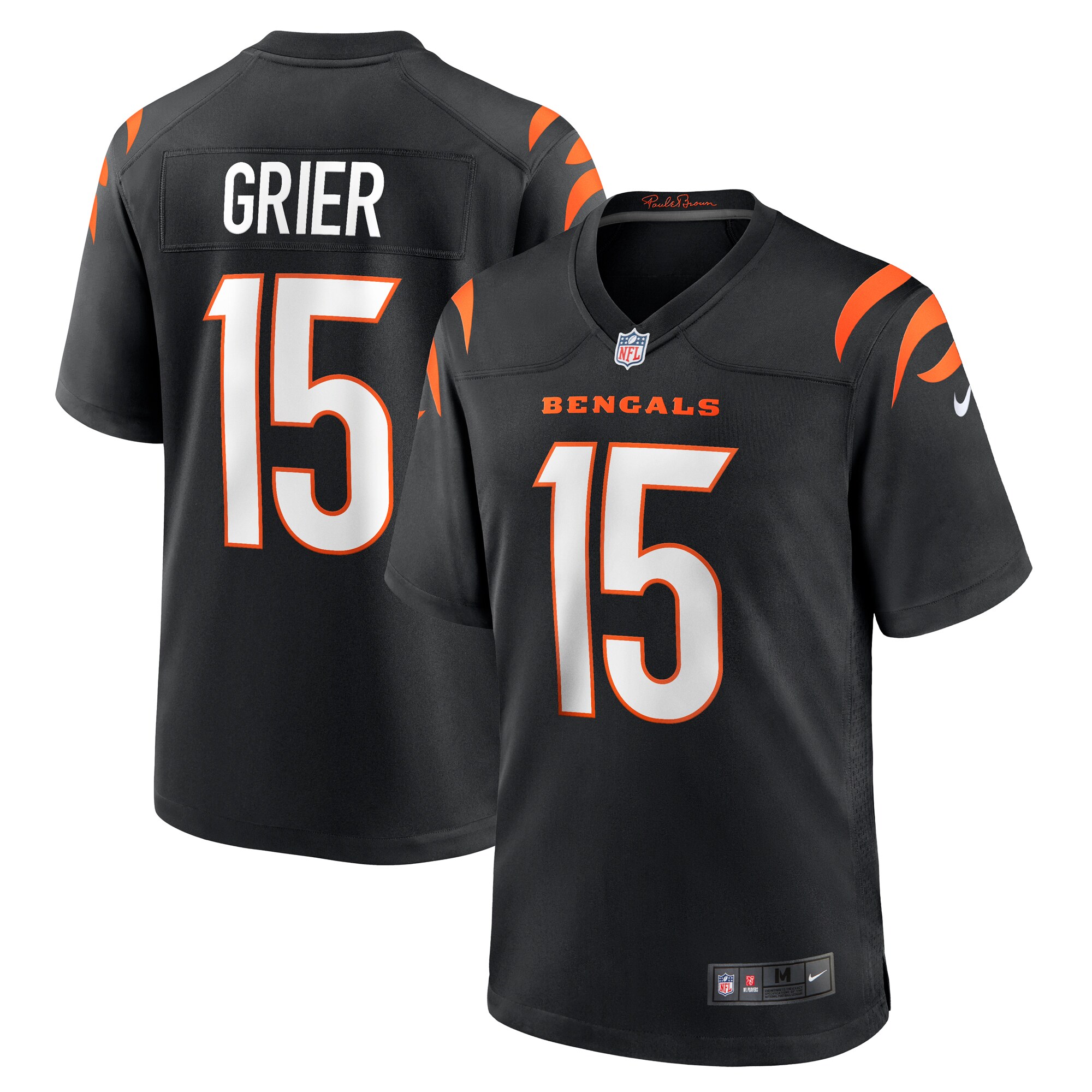 Will Grier Cincinnati Bengals Nike Team Game Jersey -  Black