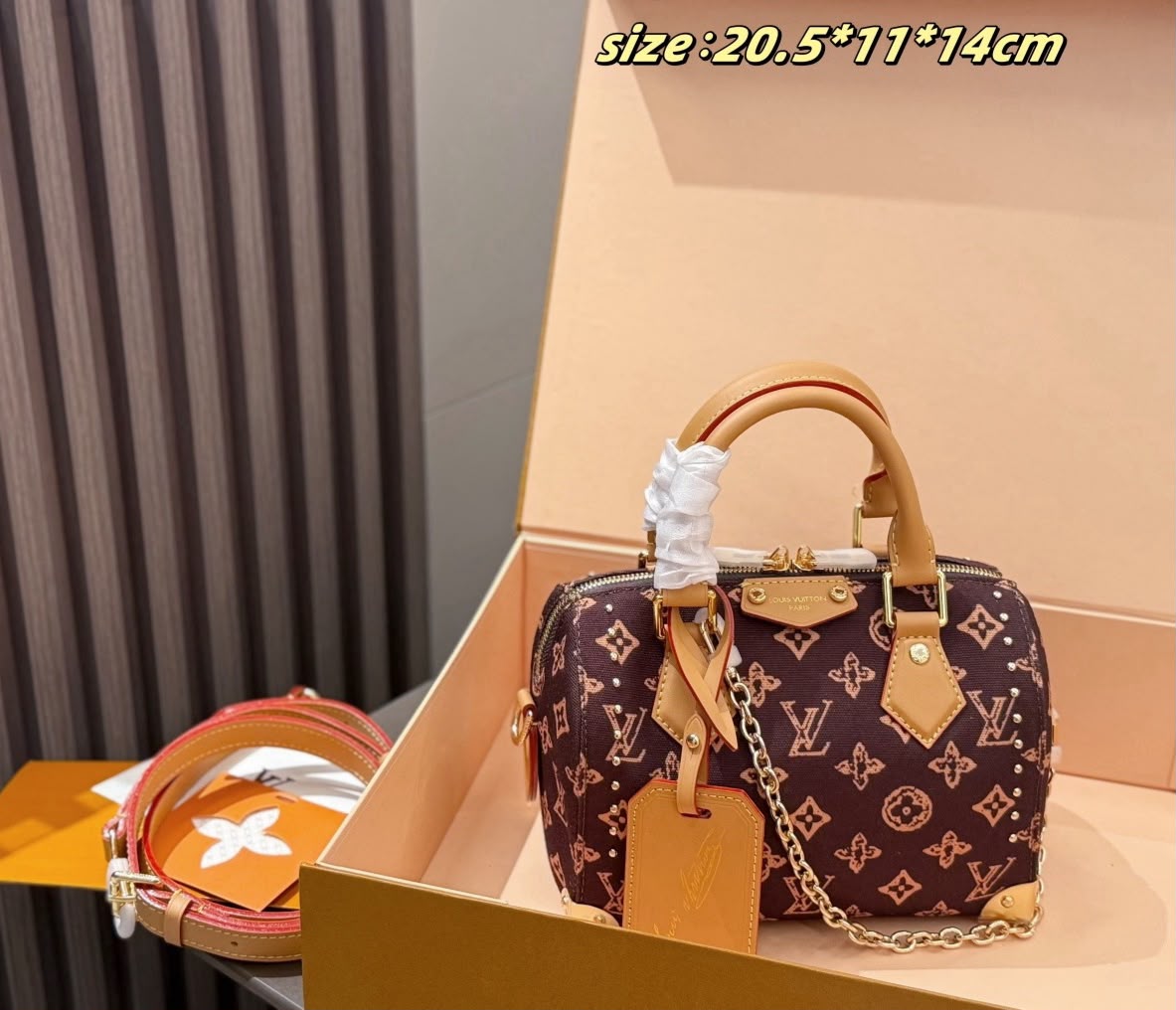 Louis Vuitton Speedy Trunk 20-Pack Box Bag Monogram Origine 16 cm M28102