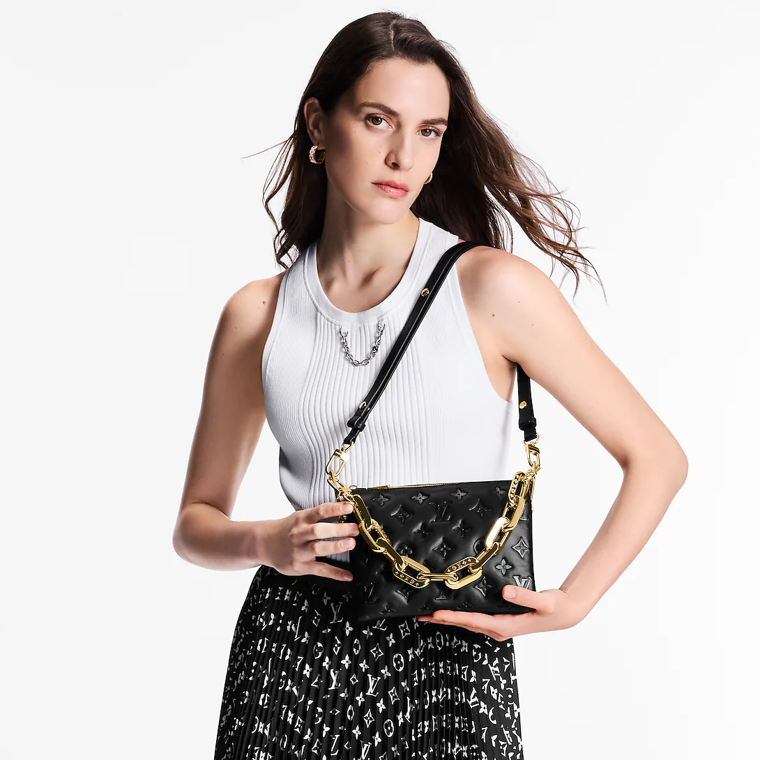 Louis Vuitton Coussin BB 22cm/8.7in Monogram Empreinte Leather Black M21259 – Women