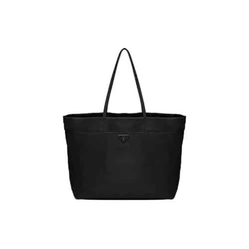 Prada Re-Nylon And Saffiano Leather Tote Bag Black