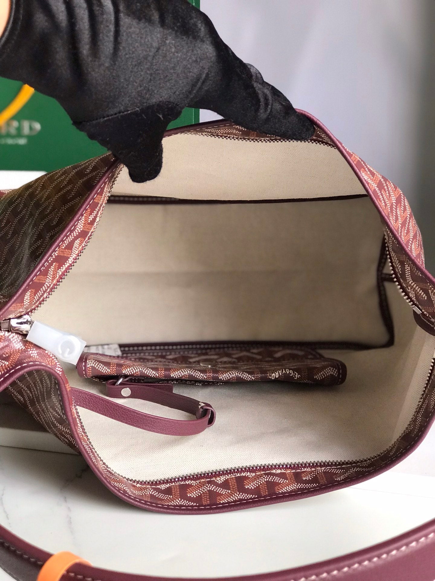 Goyard Hobo Boheme 42Cm Red Canvas