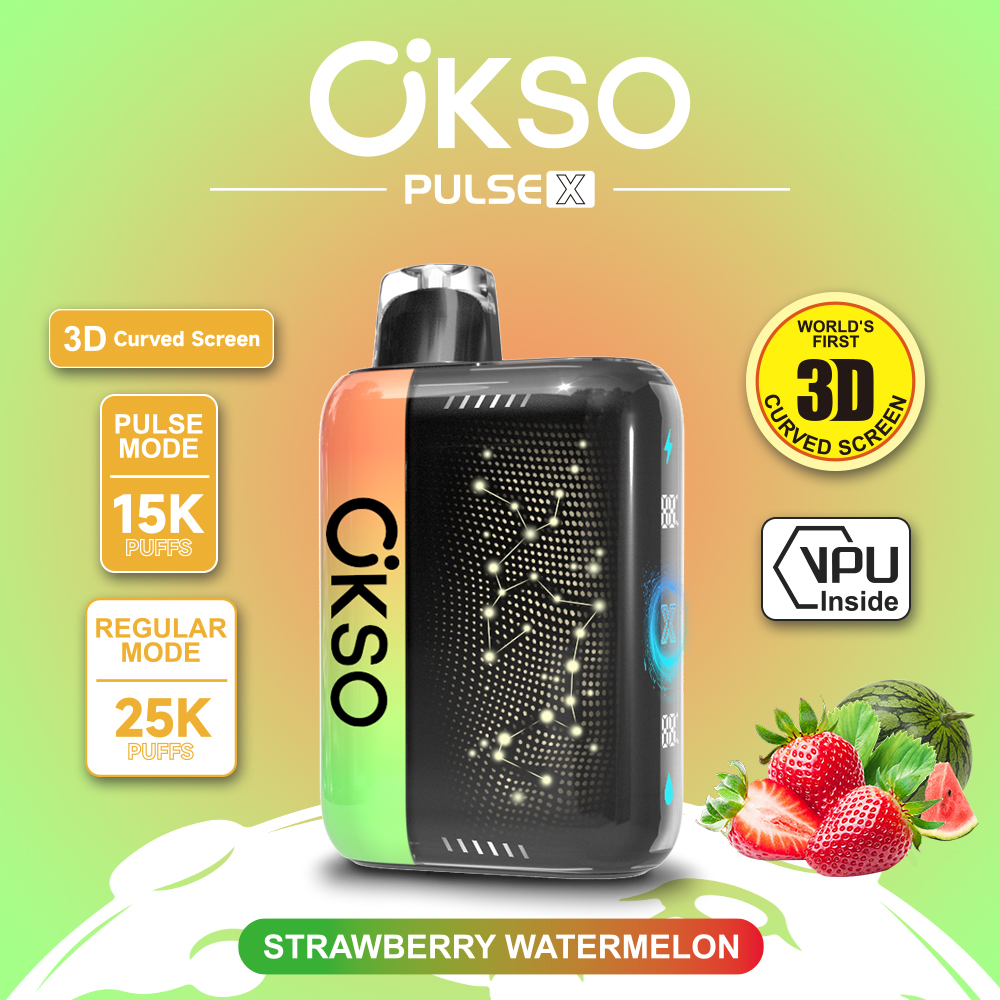 OKSO Pulse X 25000 25K Puffs Pulse/Regular Mode LED Display Disposable Vape