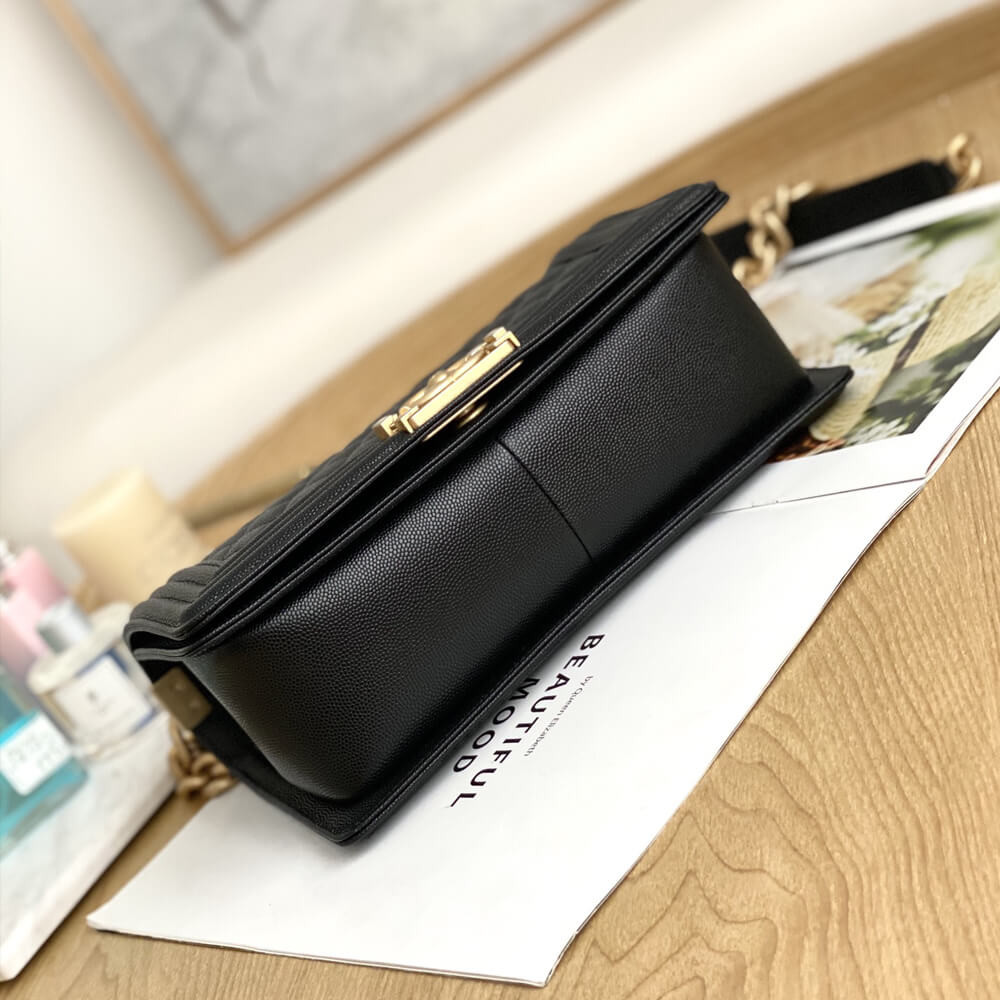 Chanel Le Boy Bag 25cm Black Caviar Leather