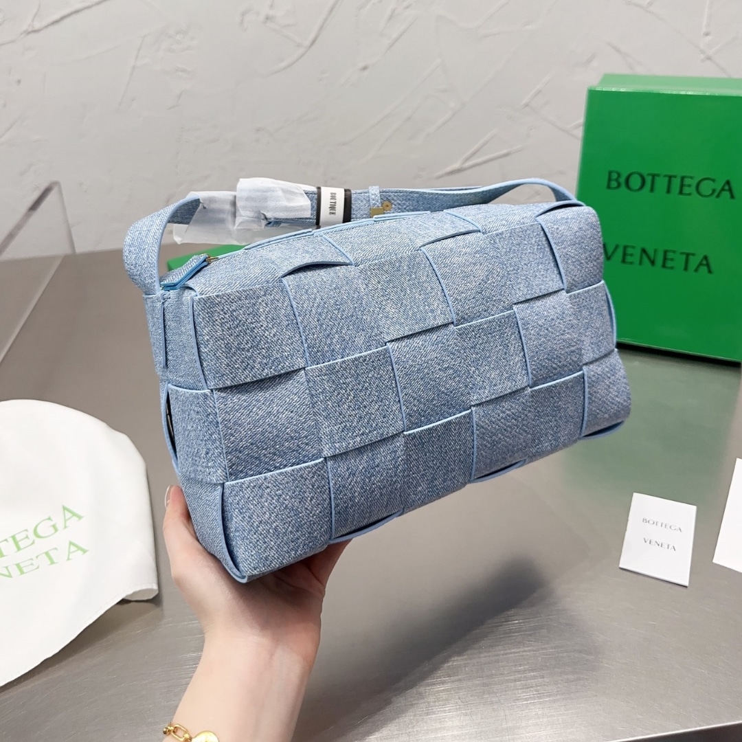 Bottega Veneta Brick Bag Denim Blue 28Cm