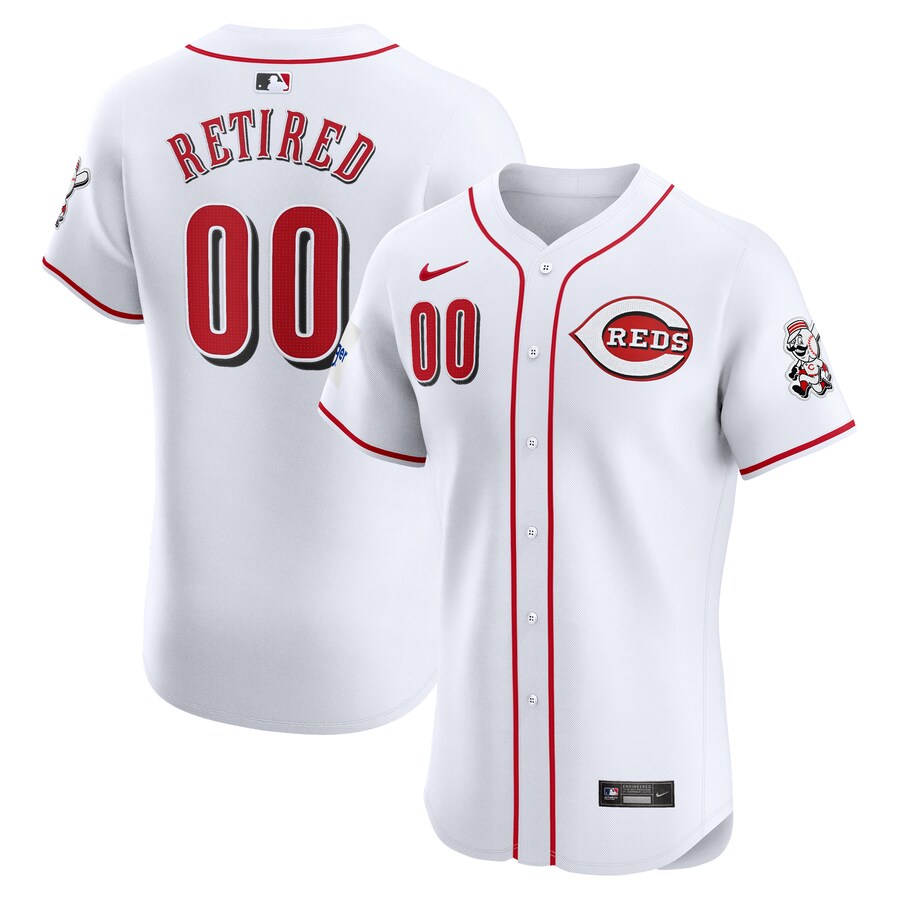 Cincinnati Reds Home Elite Pick-A-Player Retired Roster Patch Jersey White