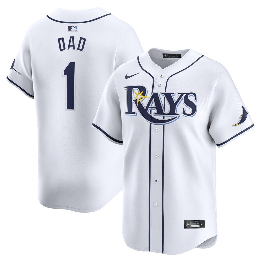 Tampa Bay Rays #1 Dad Home Limited Jersey White