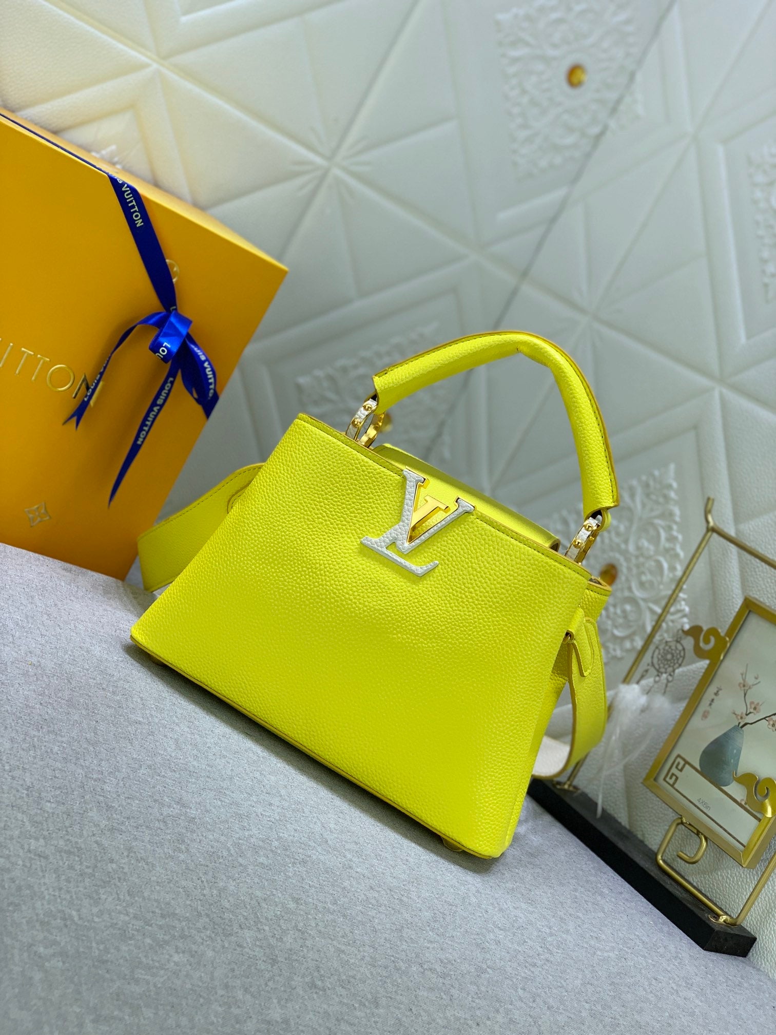 Louis Vuitton Capucines Bb Cedrat Yellow 27Cm