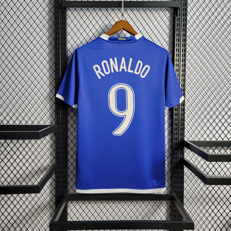 Retro 2006 Brazil Away RONALDO Ronaldinho KAKA R.CARLOS CAFU ROBINHO Football jersey retro