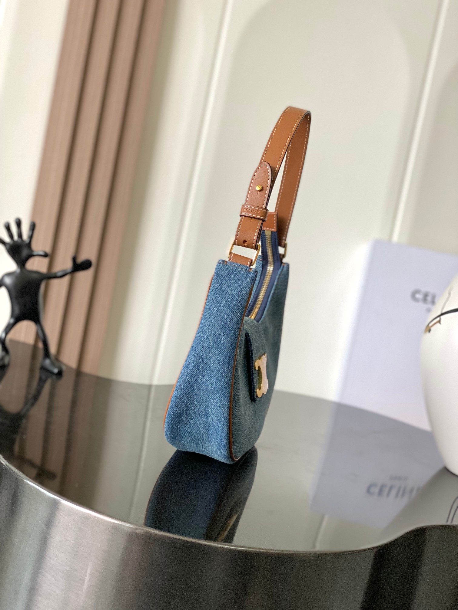 CELINE Retro Denim Luna Bag