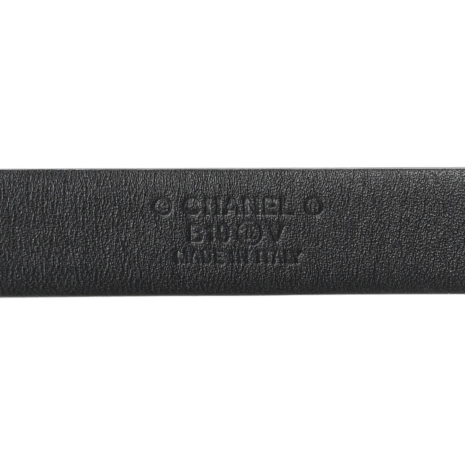 Calfskin Crystal CC Skinny Belt 90 36 Black