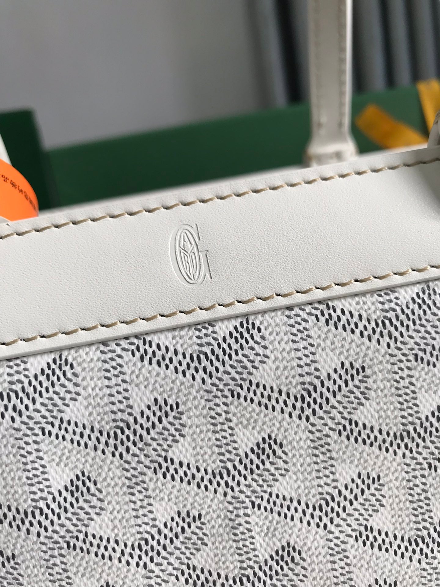 Goyard Bellechasse Biaude Pm Bag 36 Cm White Goyardine Canvas And Calfskin Trim
