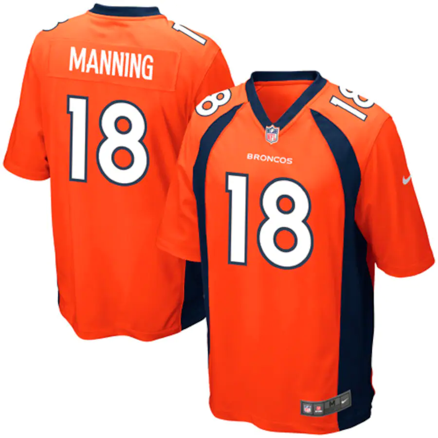 Denver Broncos Peyton Manning Orange Team Color Game Jersey