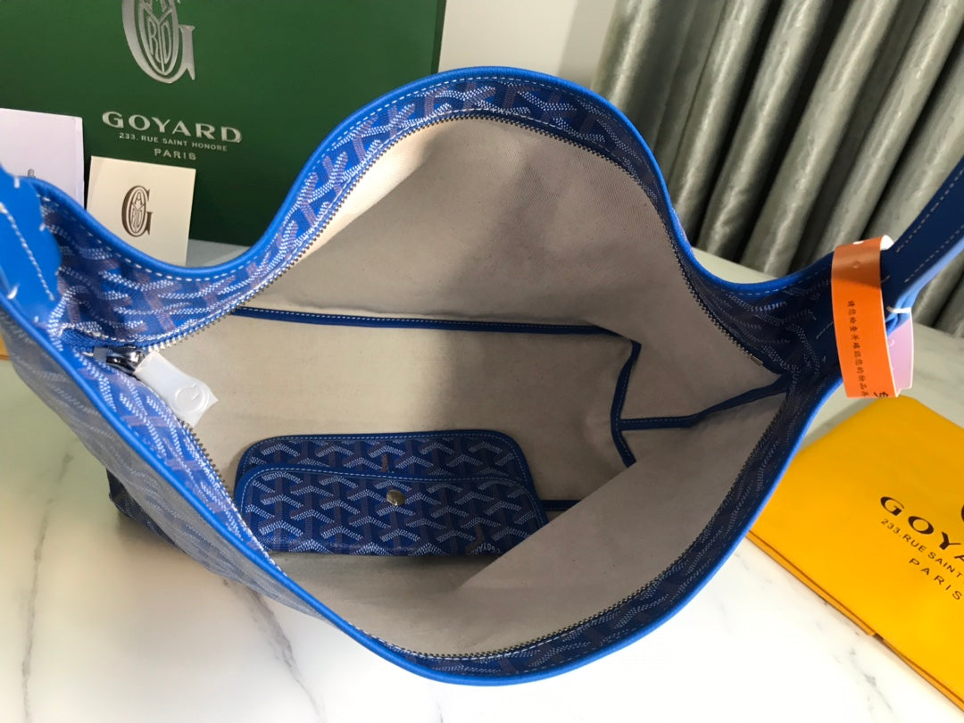 Goyard Hobo Boheme 42Cm Blue Canvas
