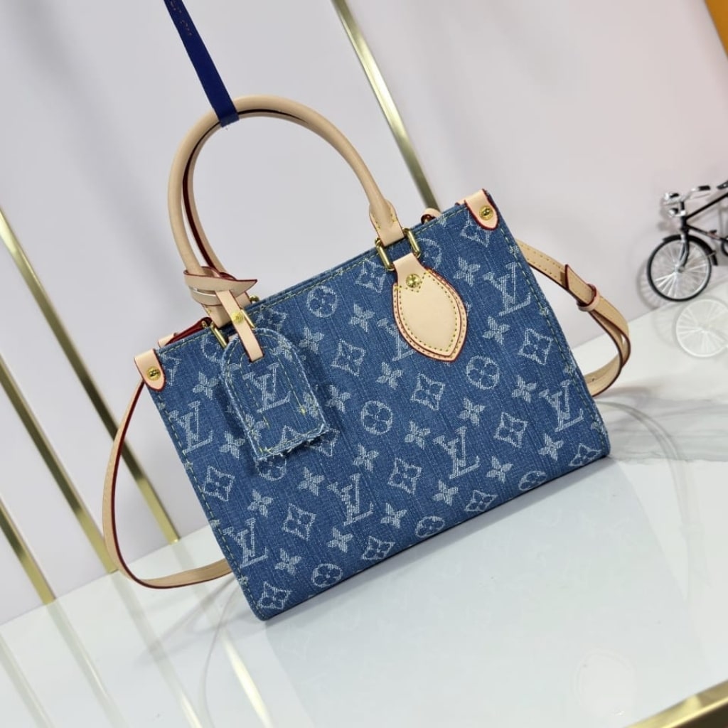 Louis Vuitton Onthego PM Denim Blue 25Cm M14633