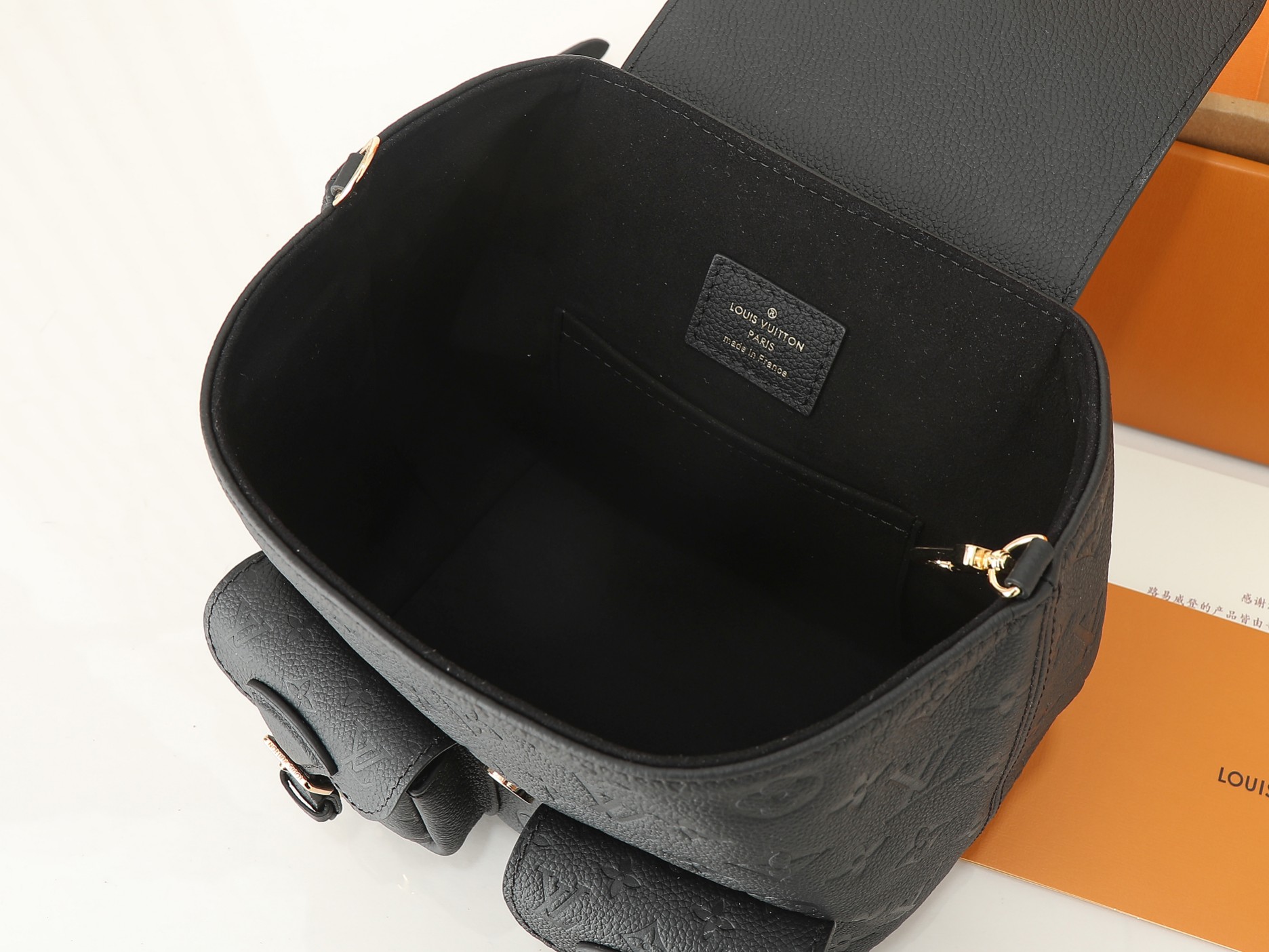Louis Vuitton Backup Monogram Empreinte Leather – Women – Handbags Black