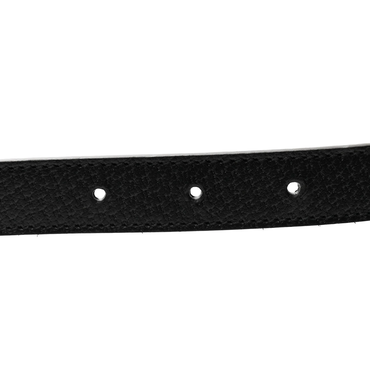 Calfskin Strawberry Buckle Thin Belt  80 32 Black