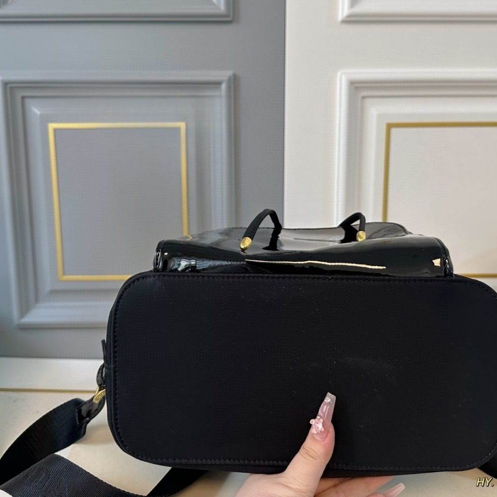 Prada Women Re Nylon And Brushed Backpack Black 27Cm