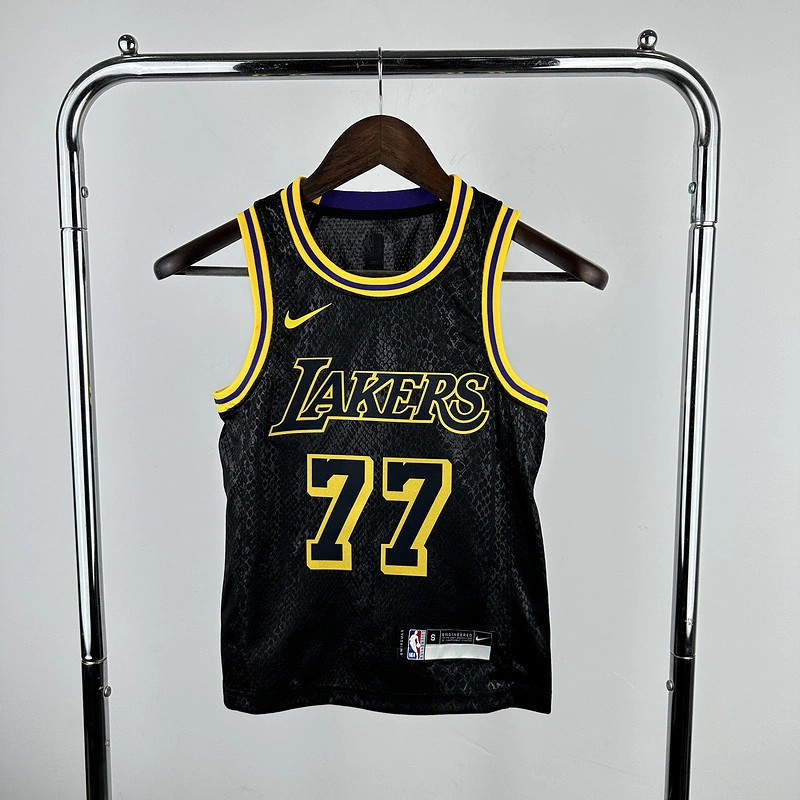 Kids 2023 NBA Lakers 77 DONCIC Basketball Jersey