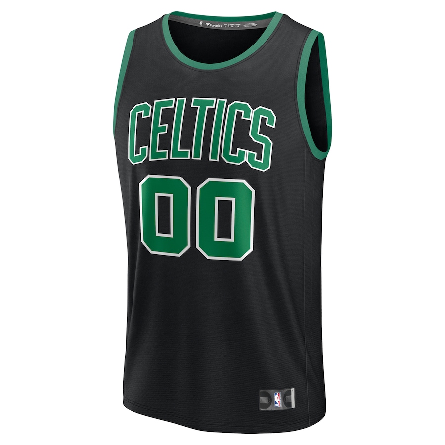 Youth Boston Celtics Fanatics Black Custom Fast Break Jersey - Statement Edition