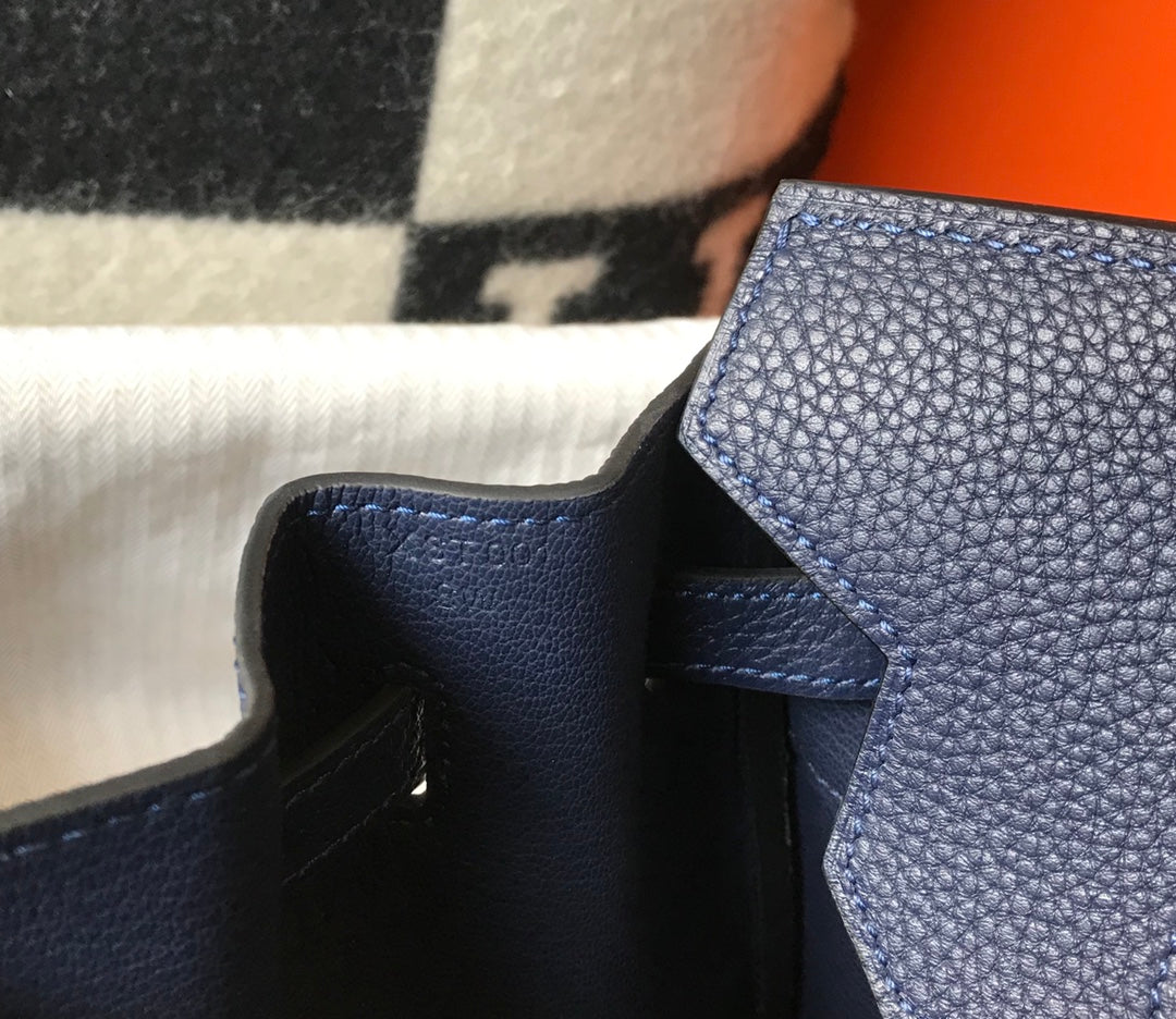 Hermes Birkin 35Cm Navy Togo Leather Gold Hardware