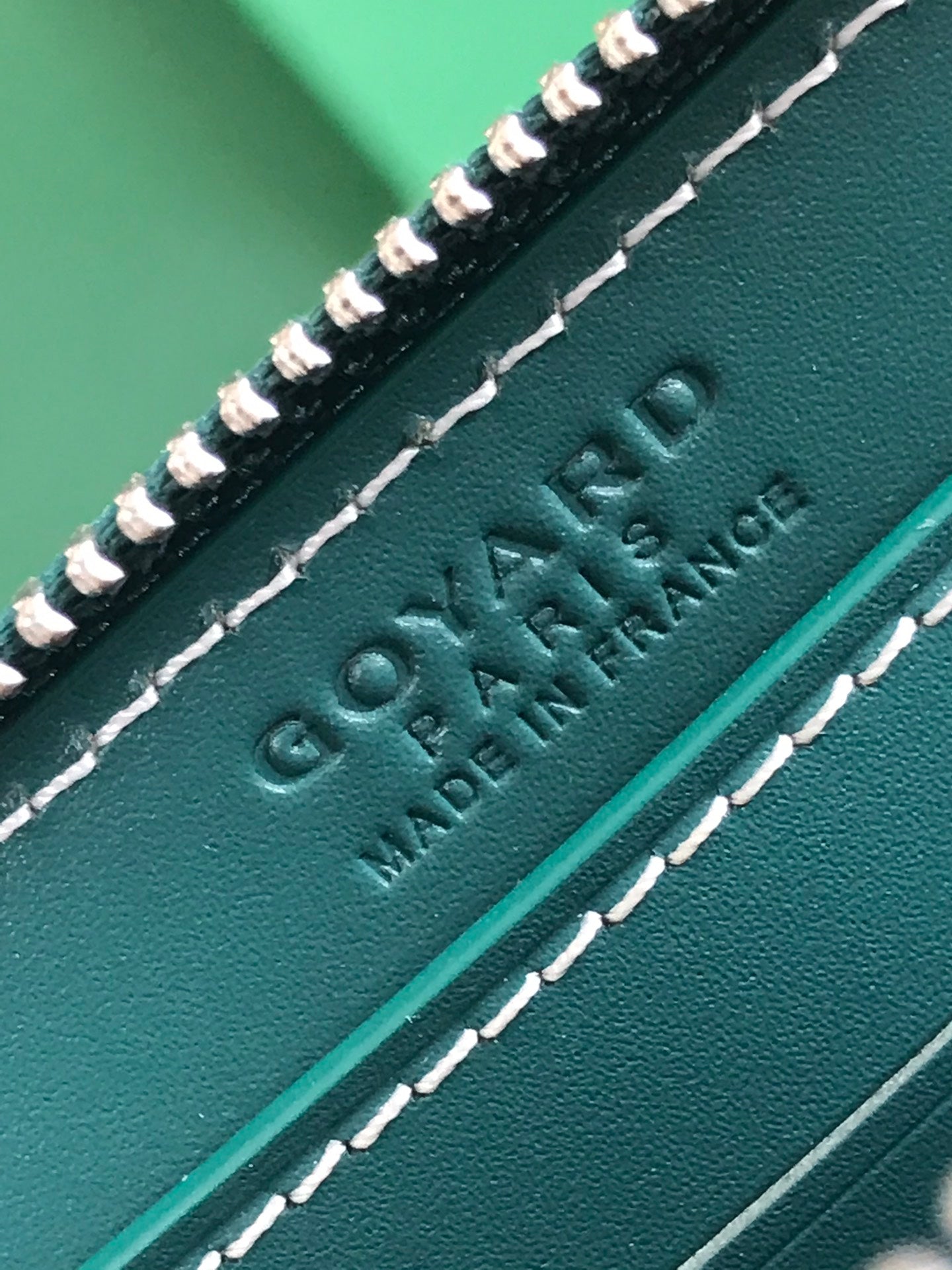 Goyard Matignon Mini Wallet 11 Cm Green Goyardine Canvas And Calfskin