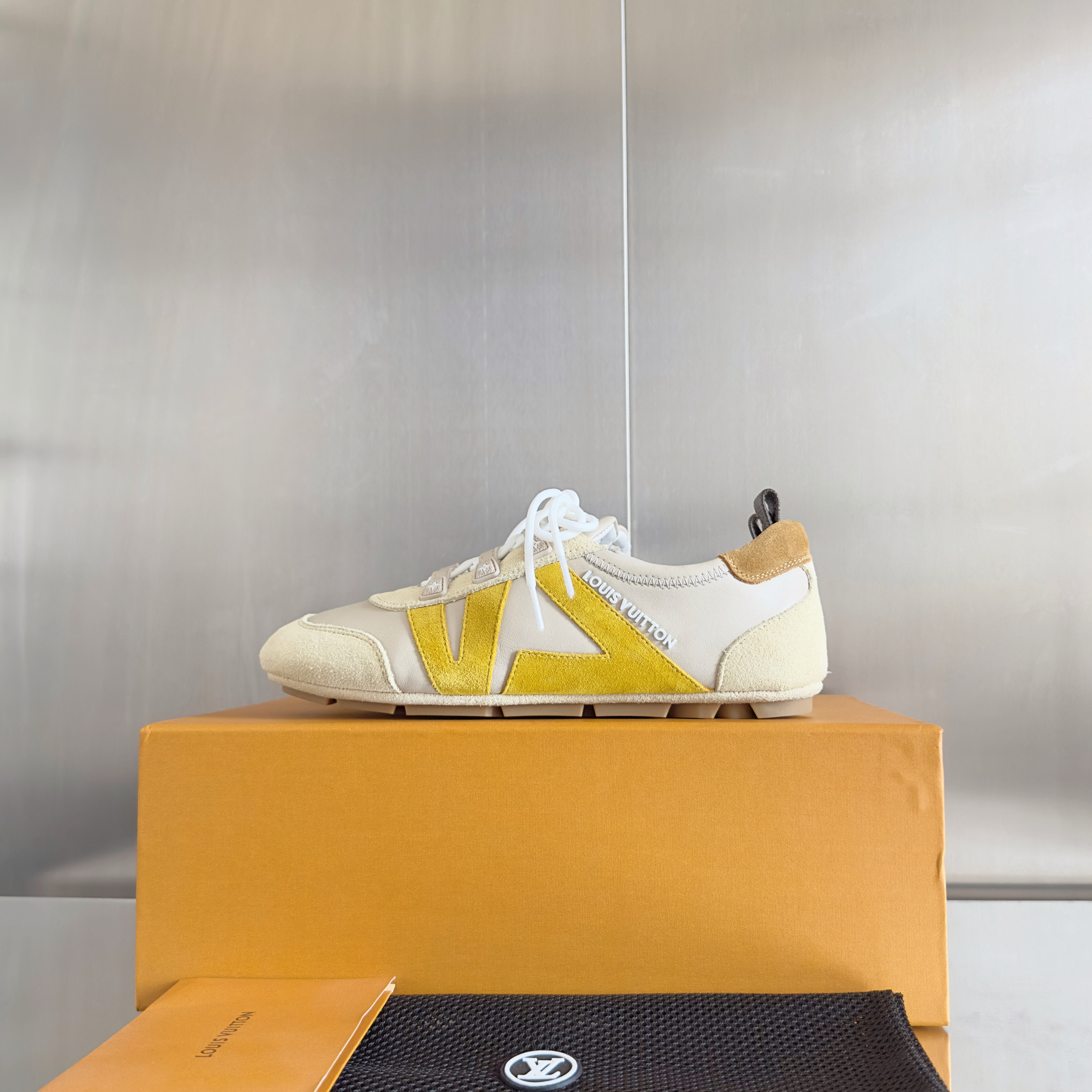 Louis Vuitton Sneakerina Yellow Beige – Women’s Ballet-Inspired Slim Sneakers