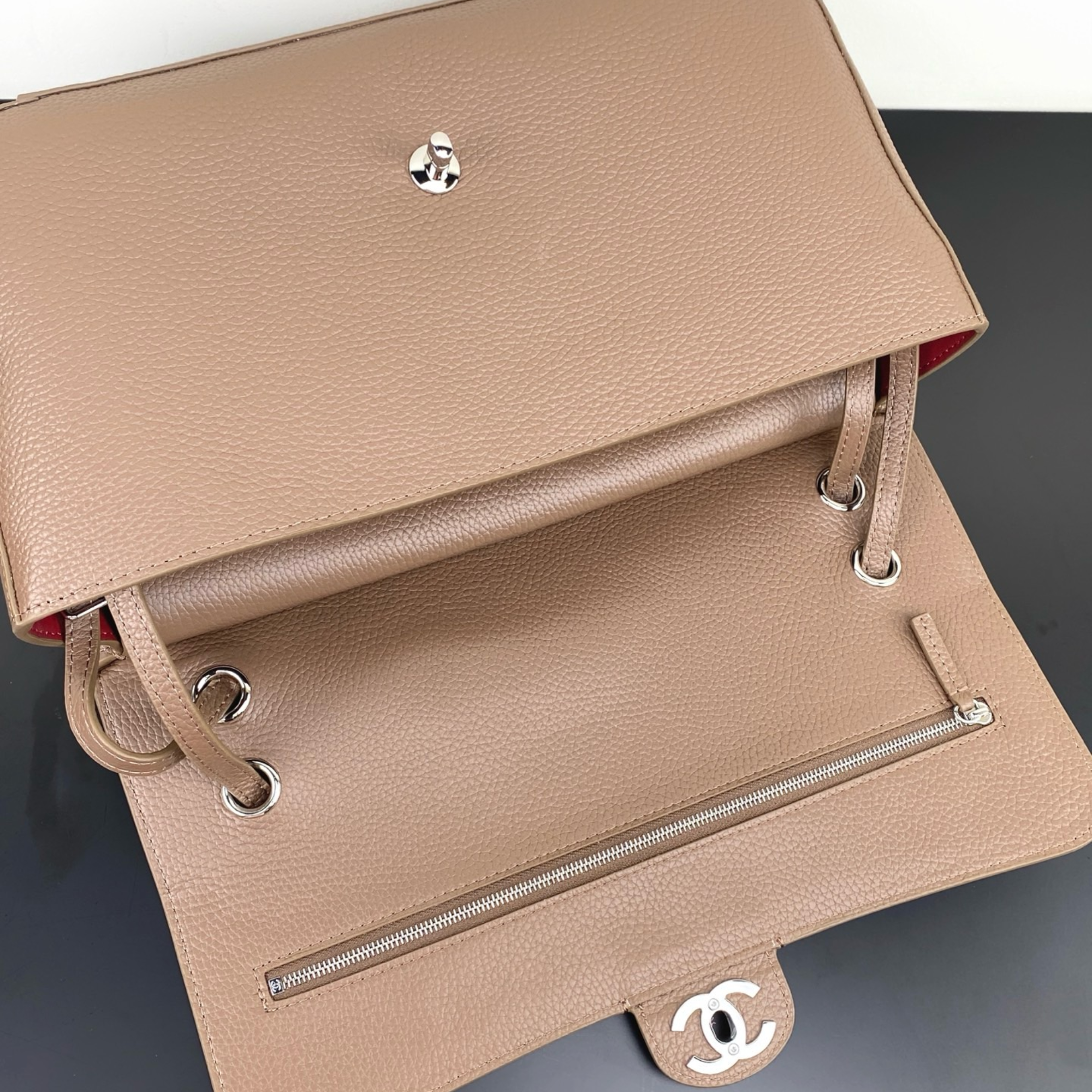 Chanel Maxi Flap Bag Light Brown 12.6cm/5in