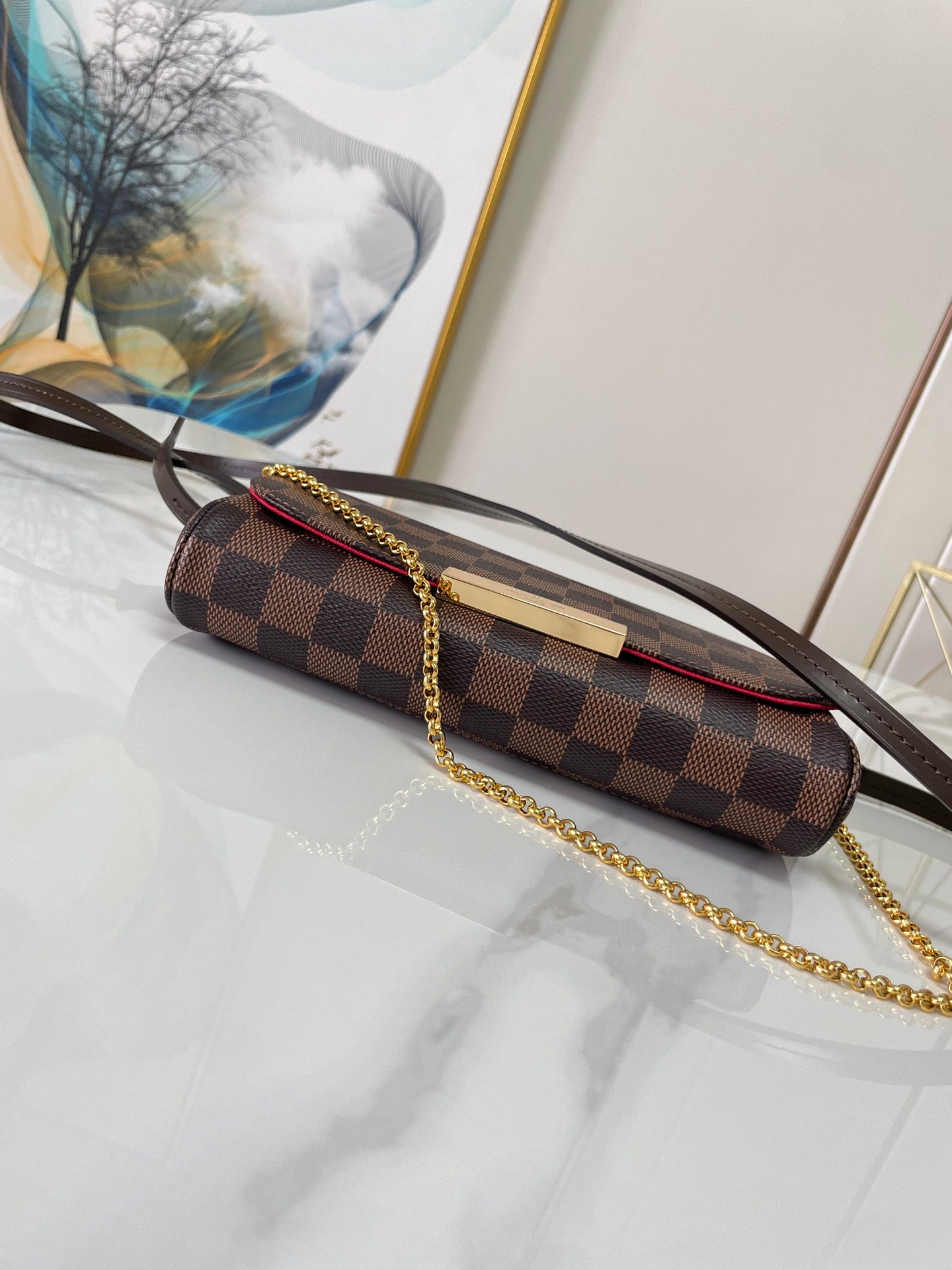 Louis Vuitton F Licie Pochette Damier Azur 21Cm