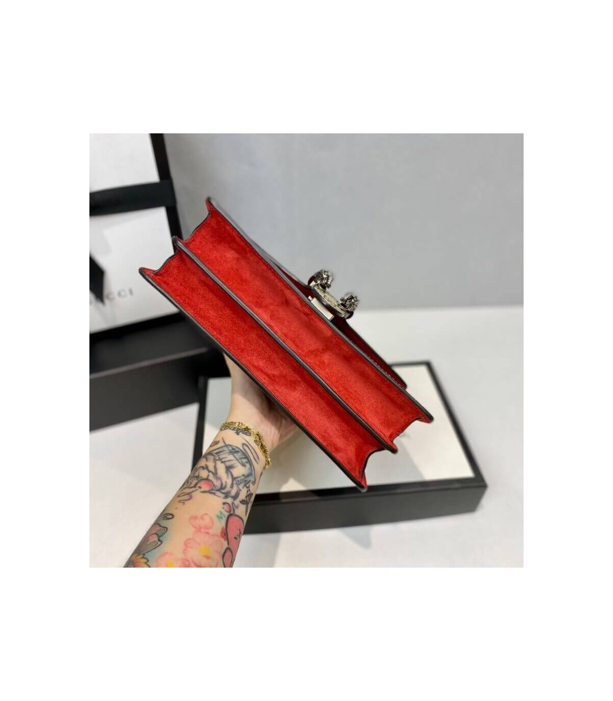 Gucci Dionysus Small GG Shoulder Bag Red