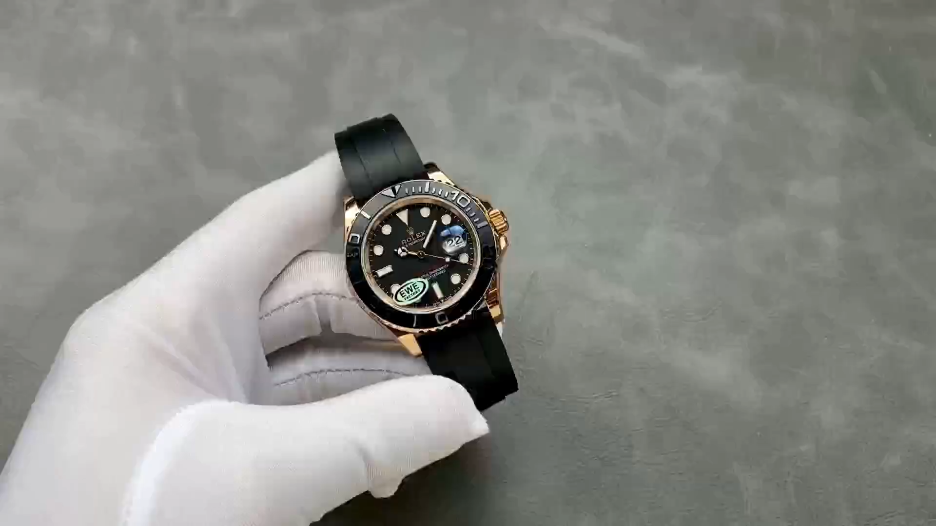 【Super Clone】Rolex Yacht-Master 126655 40mm Automatic Black Dial 18kt Everose Gold Watch
