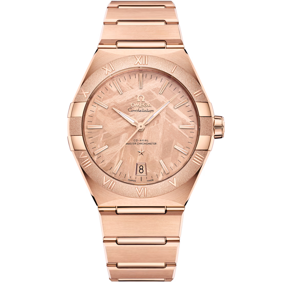 Omega Constellation 41mm Pink Dial 18k Rose Gold Bracelet 131.50.41.21.99.002