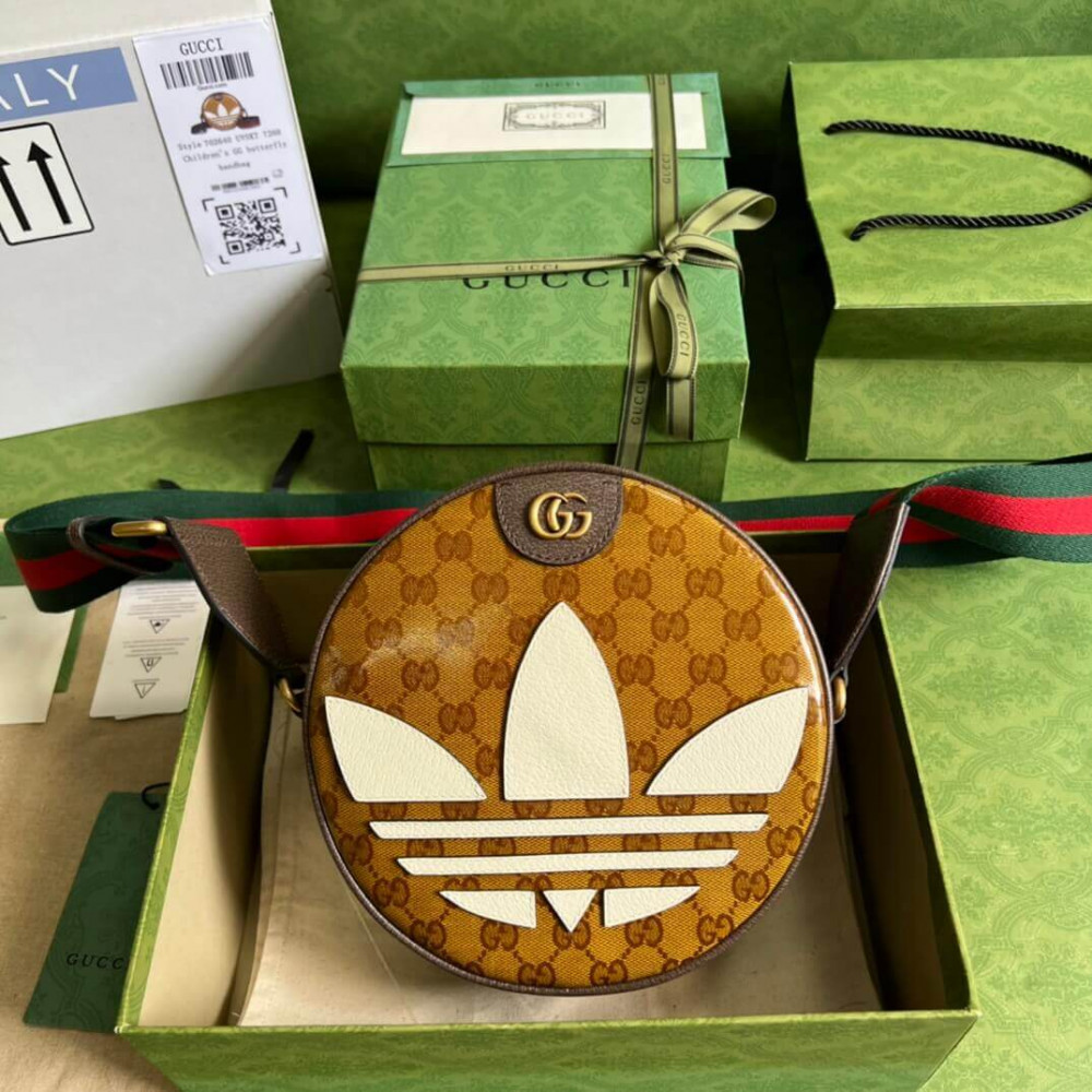 adidas x Gucci Ophidia Small Shoulder Bag in GG Crystal Canvas