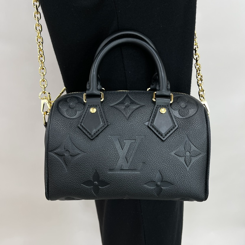 Louis Vuitton Speedy Bandoulière 25 Monogram Empreinte Tourterelle Black 25cm M59273