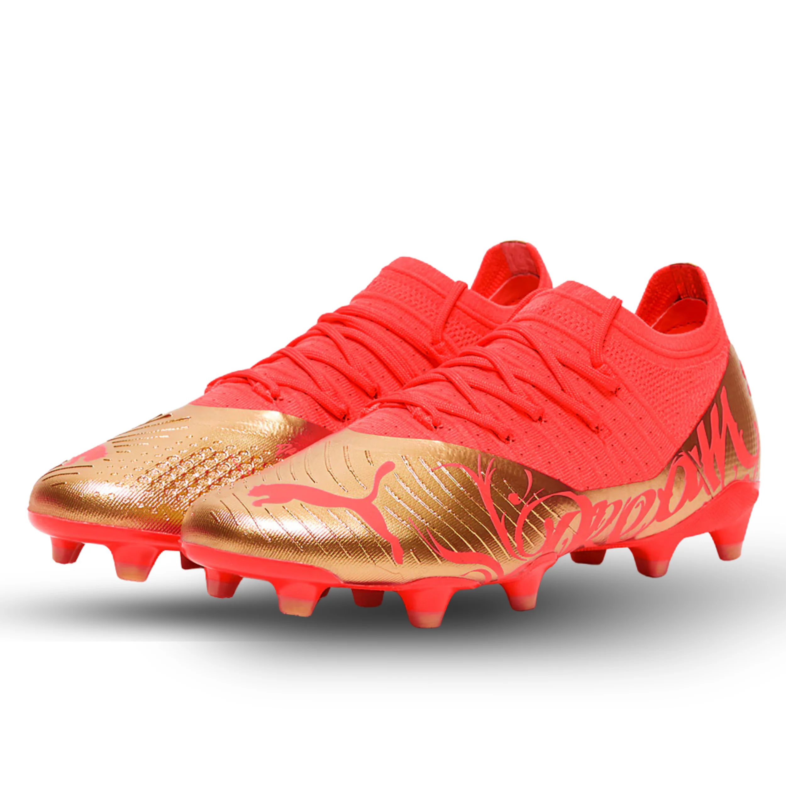 Puma Future Z 2.4 Neymar Jr FG/AG Soccer Cleats (Fiery Coral/Gold)