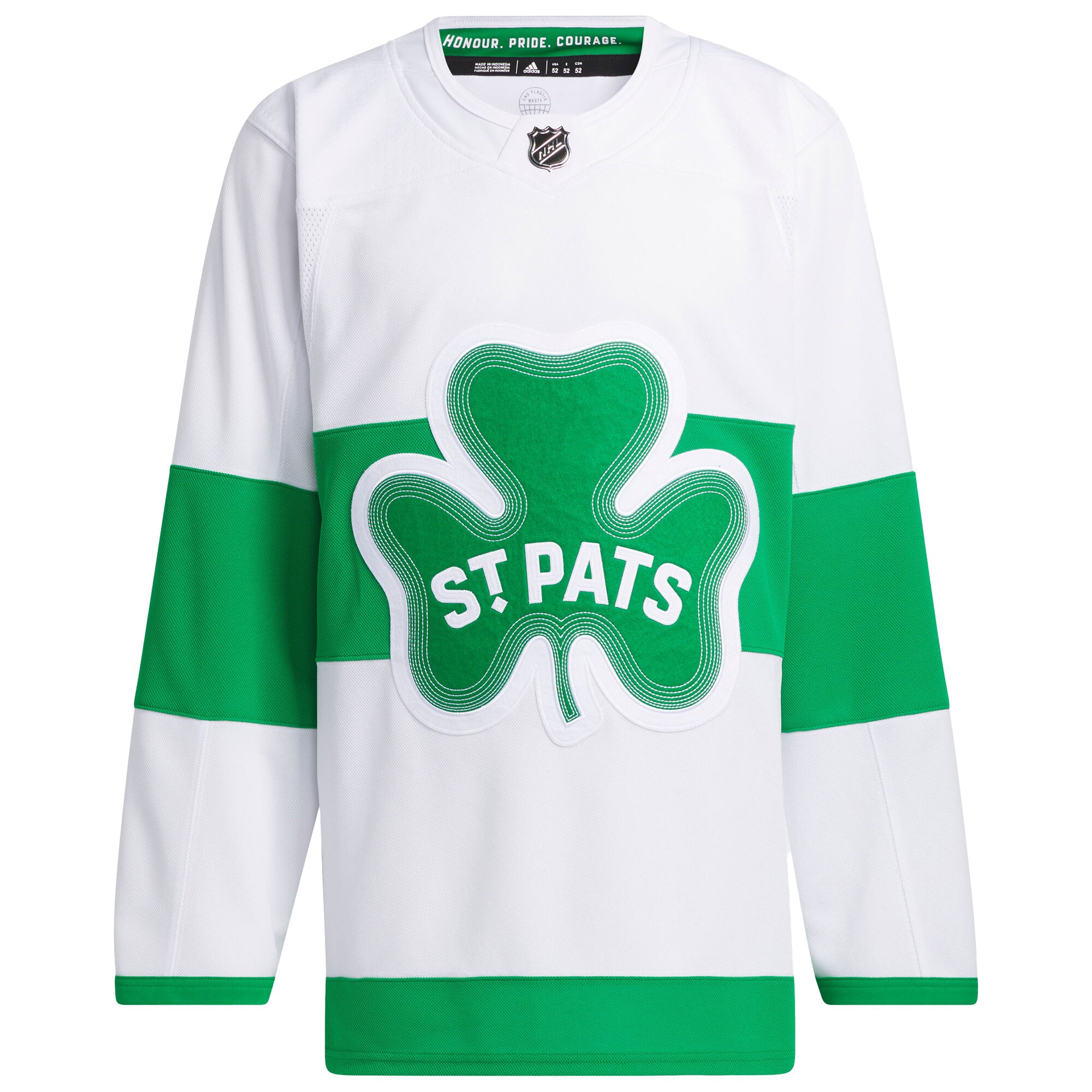 Toronto Maple Leafs adidas St. Patricks Alternate Primegreen Authentic Jersey – White