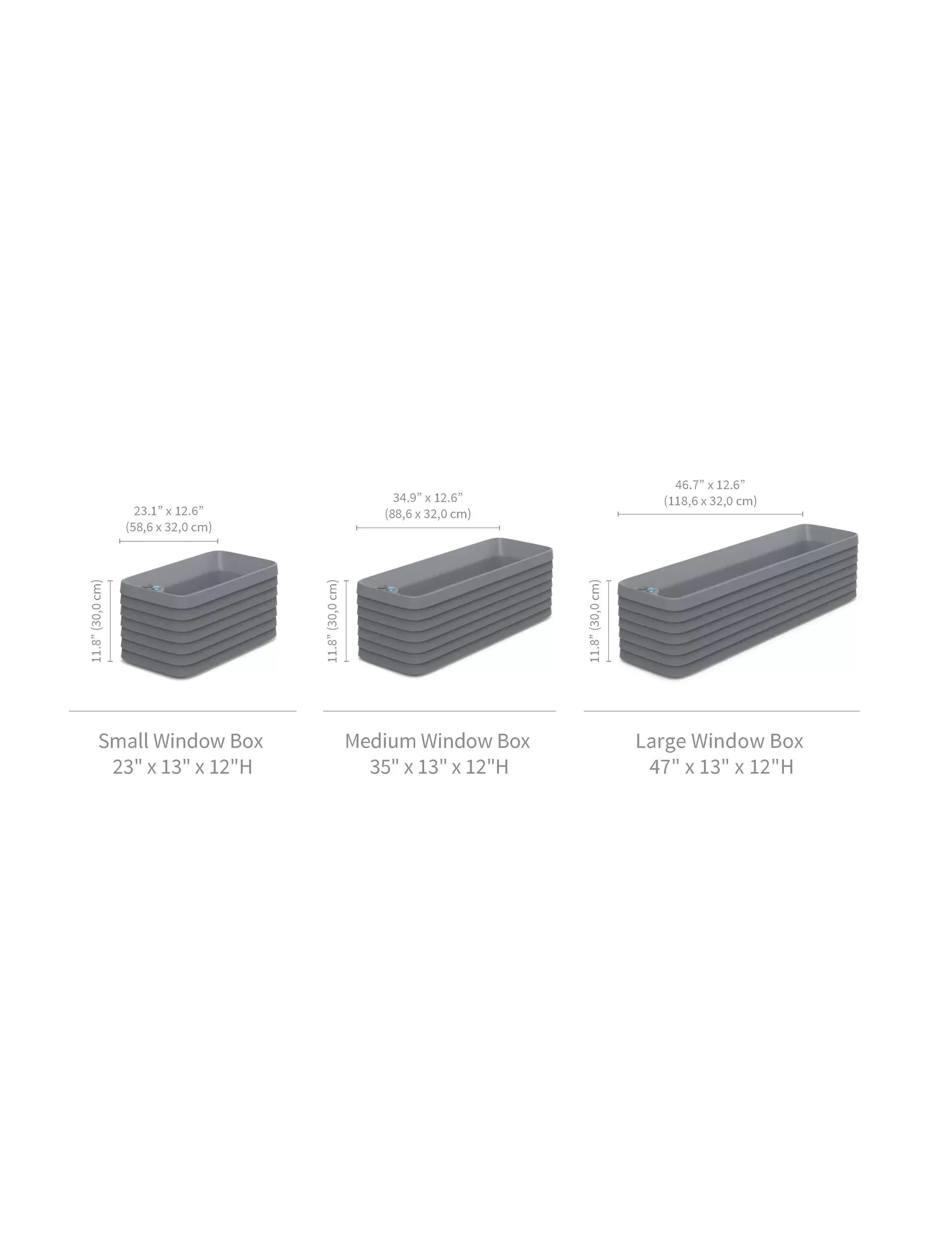 TruDrop Slat Window Box Planter