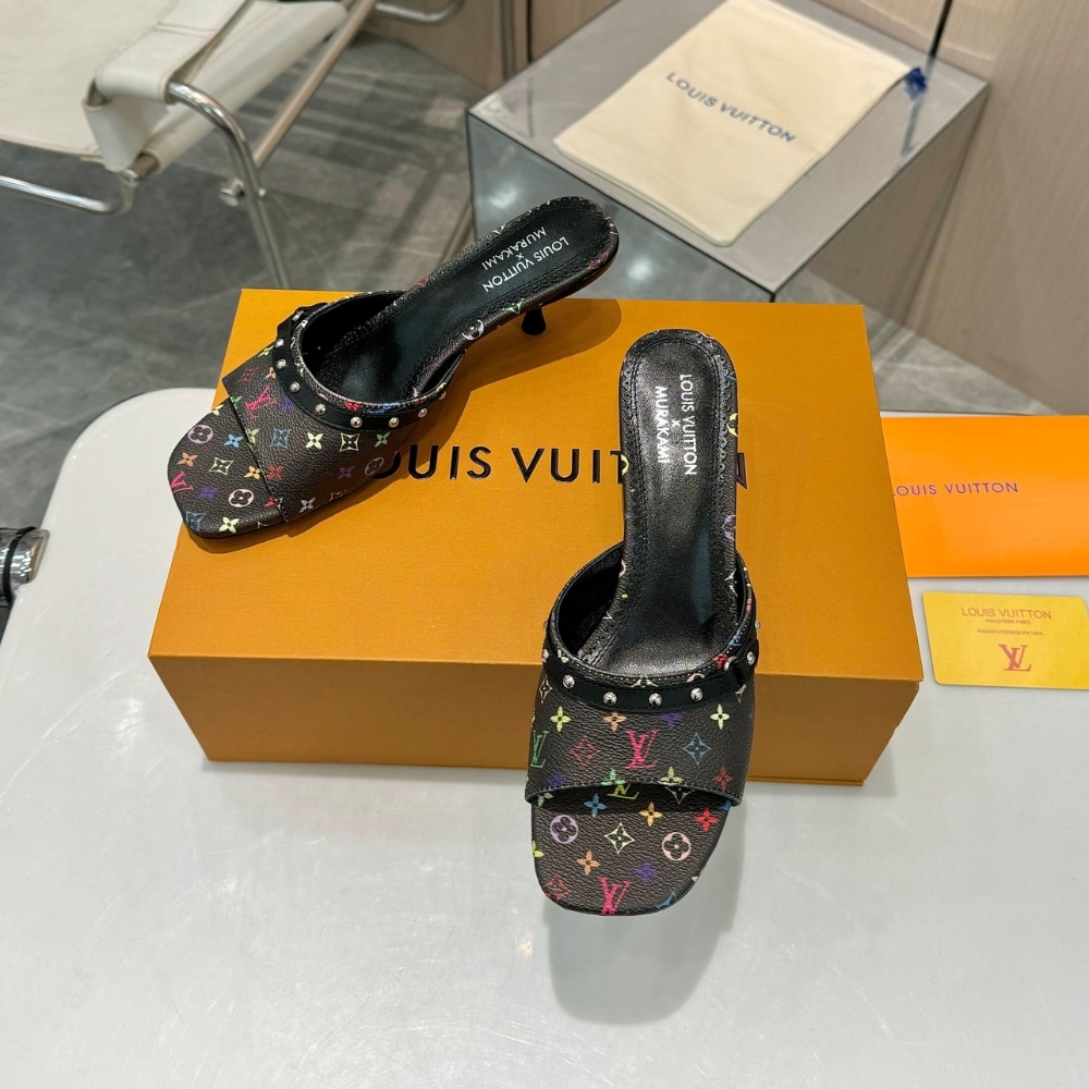 Louis Vuitton X Takashi Murakami 6am Mule Black 1agwqq