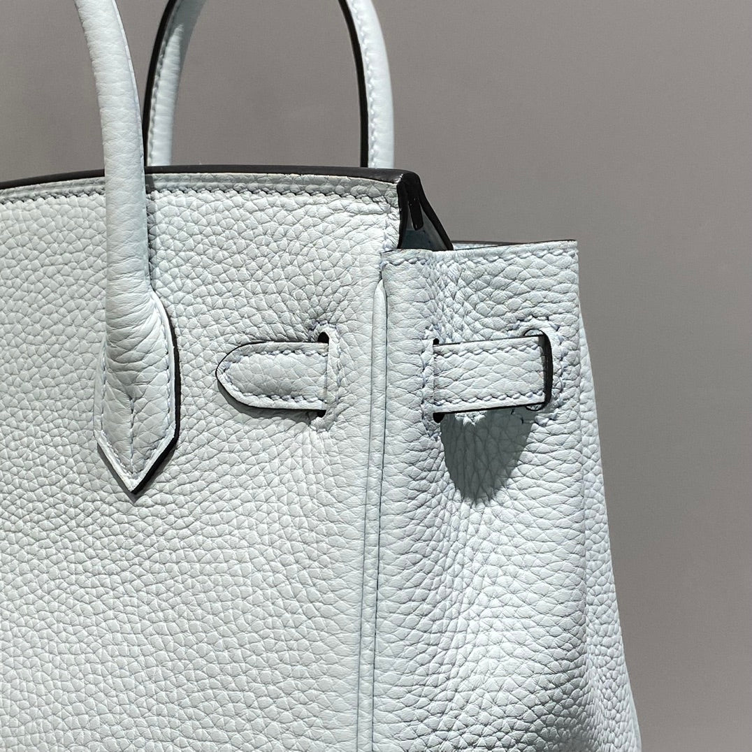 Hermes Birkin 20Cm Blue Pale Togo Leather Gold Hardware