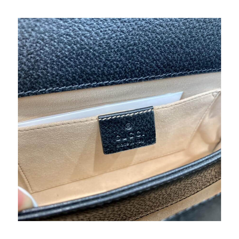 Gucci Ophidia Small Shoulder Bag in Black Leather