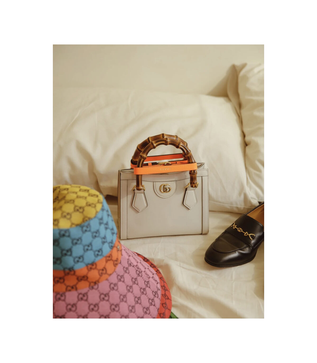 Gucci Diana Mini Tote Bag White
