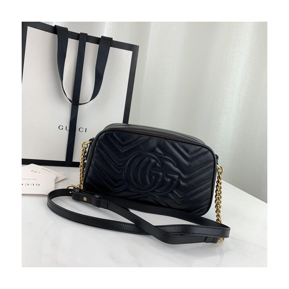 Gucci GG Marmont Small Shoulder Bag Black 24Cm