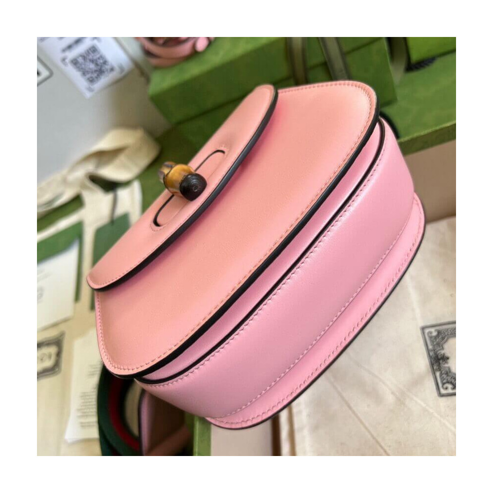 Gucci Mini Top Handle Bag with Bamboo Pink