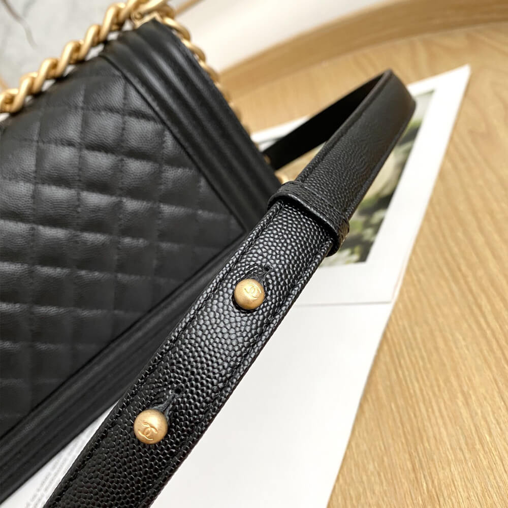 Chanel Le Boy Bag 25cm Black Caviar Leather