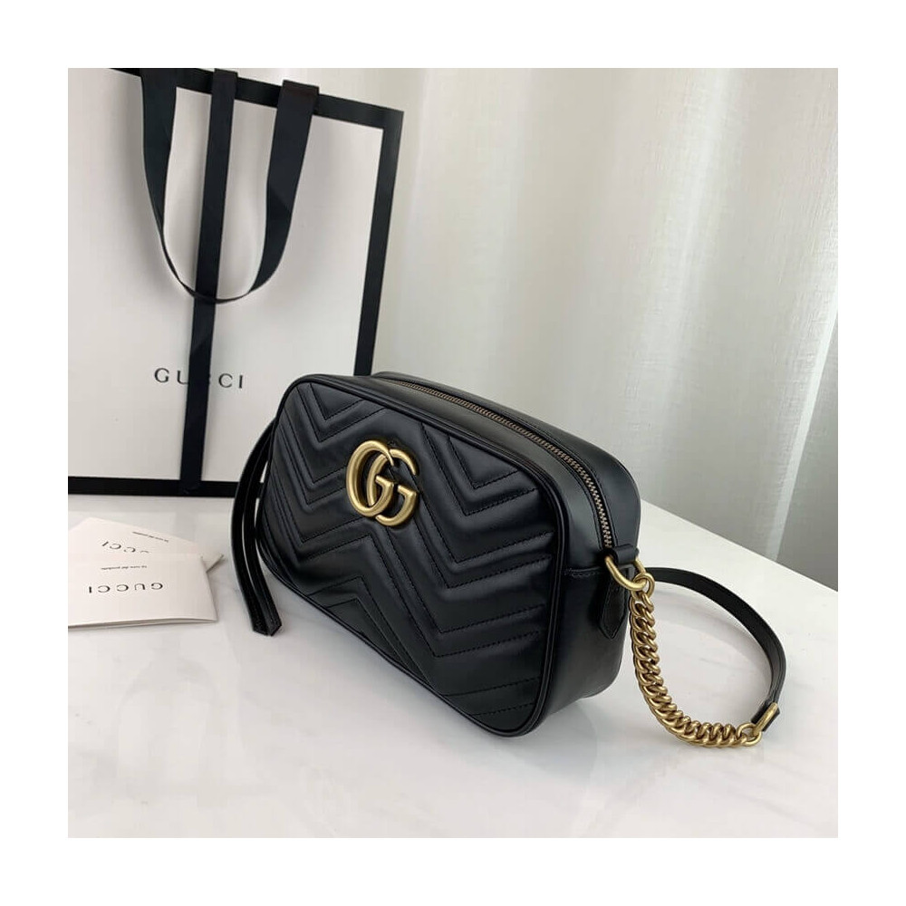 Gucci GG Marmont Small Shoulder Bag Black 24Cm