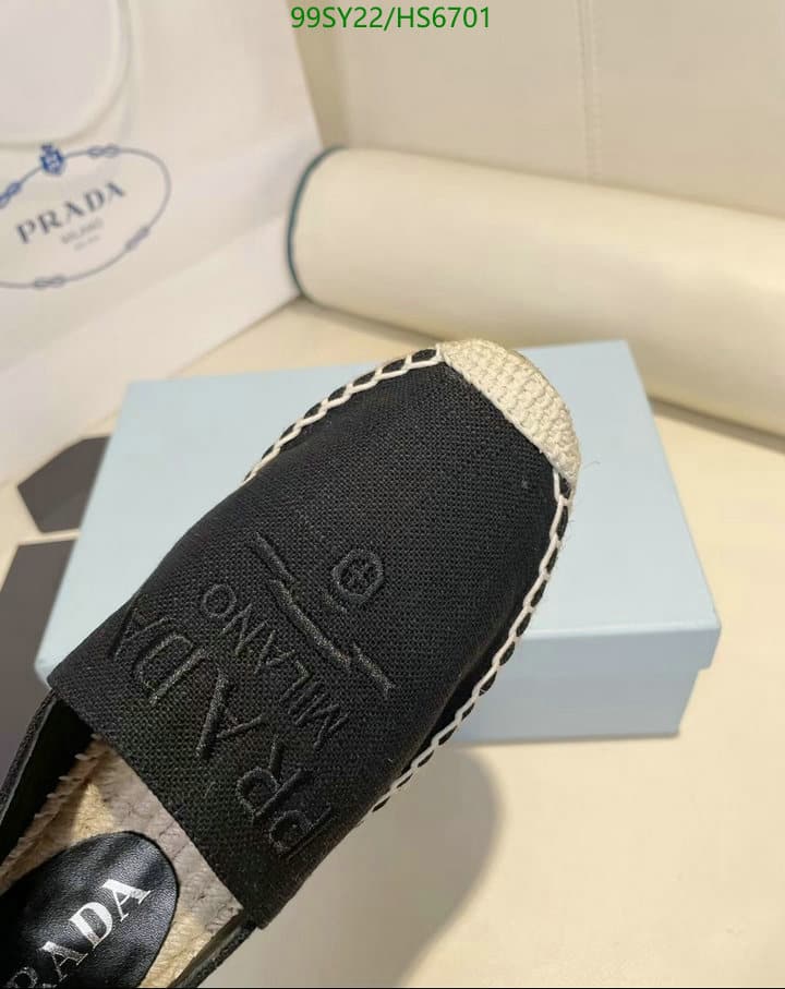 Prada Linen Espadrilles Black